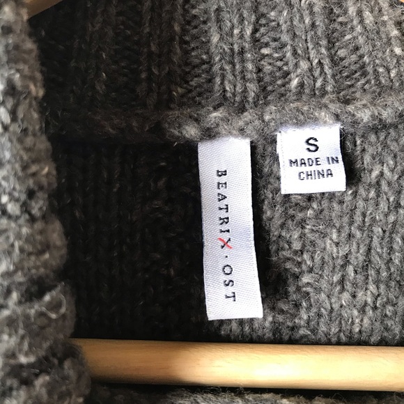Beatrix OST Cable Knit Pullover Sweater Gray Small - Picture 6 of 7